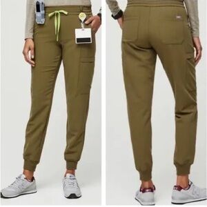 Figs Martini Olive Green Lesage Jogger 7 pocket XL NWOT